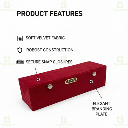 Velvet Ring Storage Box – 16 Compartment Jewelry Organizer