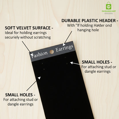 Luxury Black Velvet Display Card | Jewellery Packaging Board