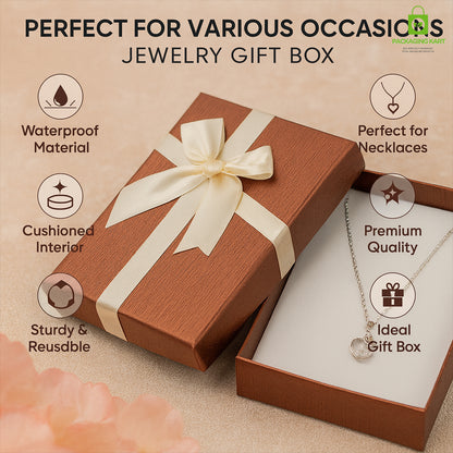 Stylish Dark Red Jewellery Box – Perfect for Rings, Bracelets & Necklaces