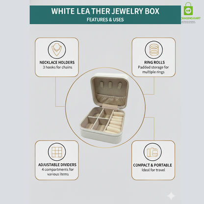 Jewellery Organizer Case for Rings, Earrings, Necklaces & Bracelets