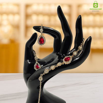 Mannequin OK Hand Finger Jewellery Glove Ring Bracelet Display Stand Holder Mannequin (Black