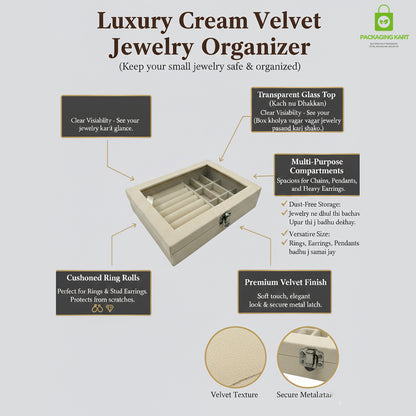 Elegant Watch and Bracelet Display Tray with Glass Mirror Base