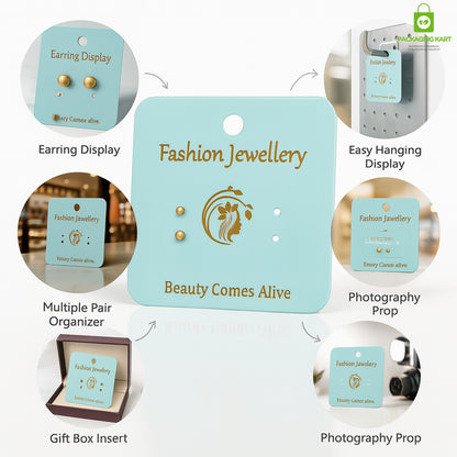 Jewelry Display Cards for Studs – Ideal for Boutiques, Exhibitions & Online Sellers