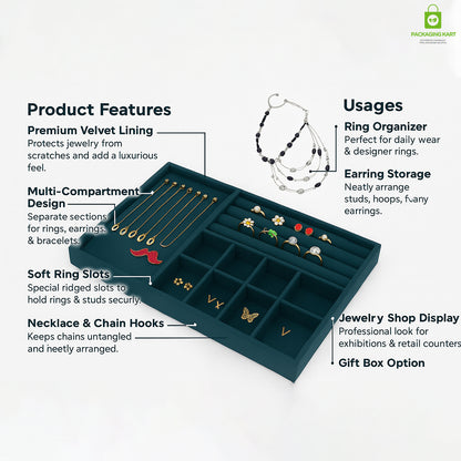 Luxury Green Velvet Box for Bracelet, Kada & Watch – Premium Jewellery Packaging