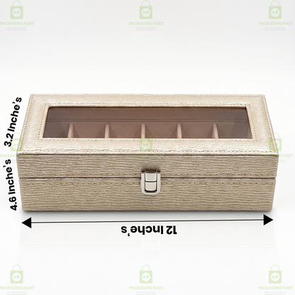 Portable 6 Slot Watch Collection Box for Watches & Bracelets