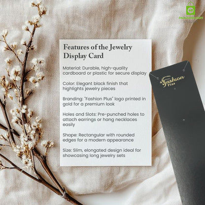 Premium Black Set Card for Fashion Jewellery Presentation