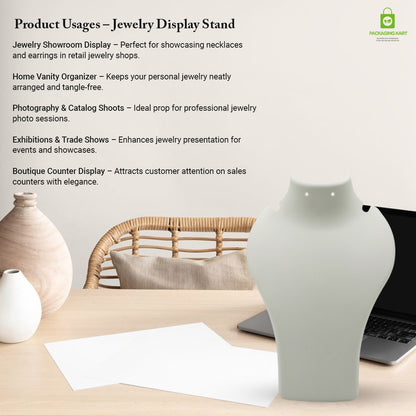 Black Plastic Fibre Jewellery Display Statue – Elegant Neck Stand