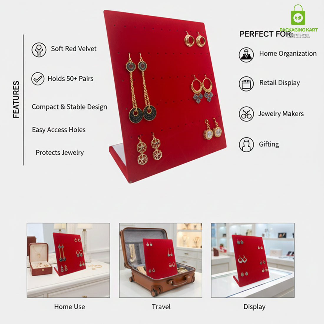 Premium Fancy Earrings Display Tray – Perfect for Jewellery Showroom