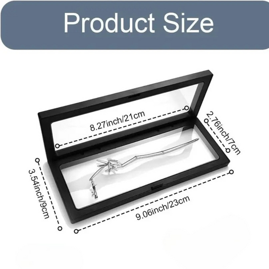 9X23 Jewellery Floating Display Frame Box - 3D Effect Transparent Display Case for Necklace, Pendant | Black, White & Multicolor | Pack of 10/20/50/100