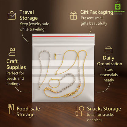 Food Storage Ziplock Bags – 350 Gauge with Label Panel