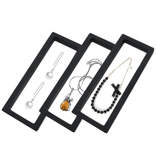 7X18 Jewellery Display 3D Floating Box – Transparent & Reusable Showcase