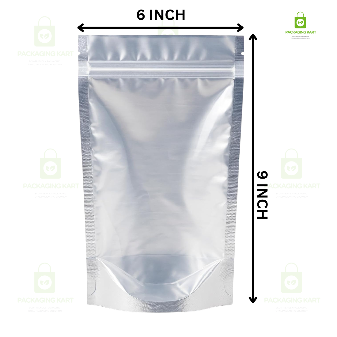 Multi-Purpose Silver Zipper Pouch for Food, Snacks & Dry Fruits