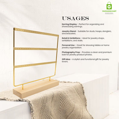 Yellow Earrings Tray Holder – Fancy & Durable Jewelry Organizer