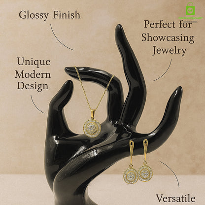 Mannequin OK Hand Finger Jewellery Glove Ring Bracelet Display Stand Holder Mannequin (Black