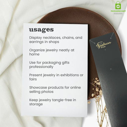 Premium Black Set Card for Fashion Jewellery Presentation