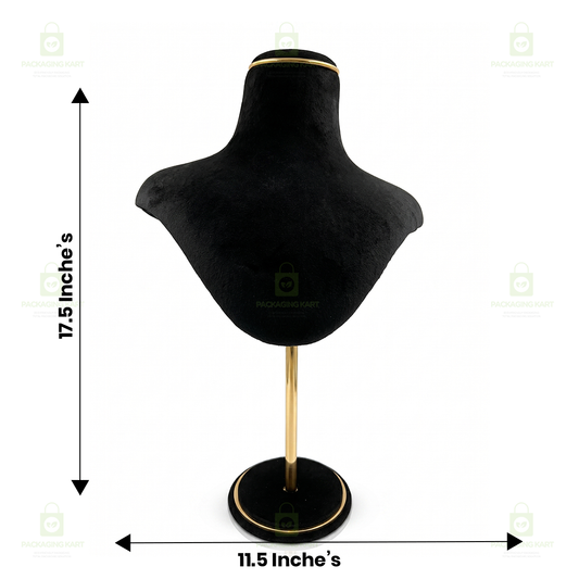 Premium Quality Velvet Foldable Jewellery Necklace Stand | Elegant Necklace Display Holder