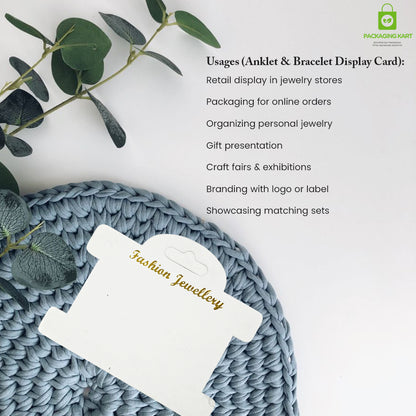 Multi-Use Display Card for Anklet & Bracelet Jewellery