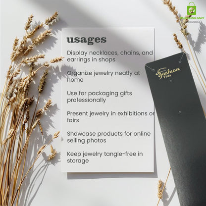 Premium Black Set Card for Fashion Jewellery Presentation