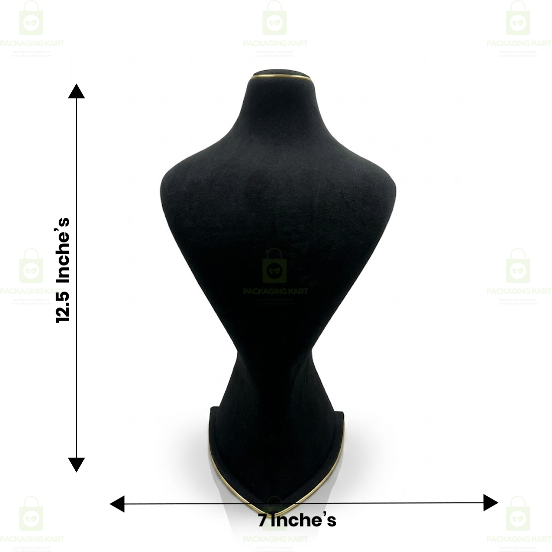 Premium Quality Leather Velvet Necklace Statue for Jewellery Display | Elegant Necklace Stand Holder