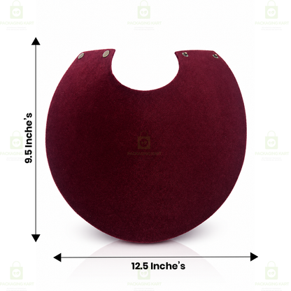 Premium Quality Leather Velvet Foldable Necklace Statue for Jewellery Display | Elegant Necklace Stand