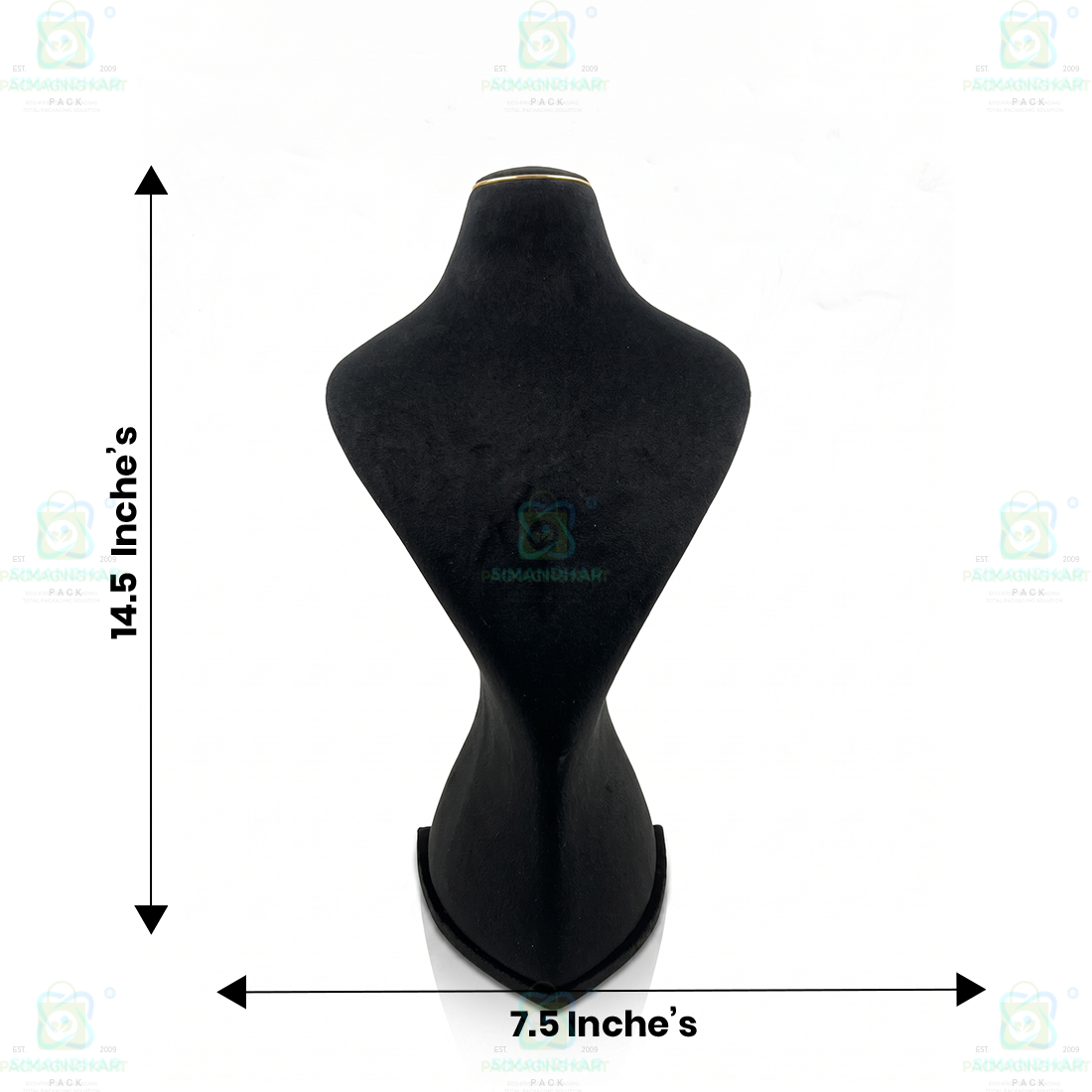 Premium Quality Leather Velvet Necklace Statue for Jewellery Display | Elegant Necklace Stand Holder