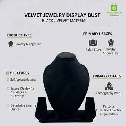 Velvet Jewellery Statue for Shops | Elegant Display Accessory