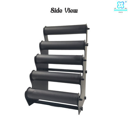 Black Plastic 5 Roll Jewelry Bangle Display Stand Holder For Jewelry Storage And Jewelry Shop