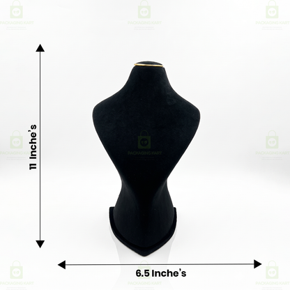 Premium Quality Leather Velvet Necklace Statue for Jewellery Display | Elegant Necklace Stand Holder