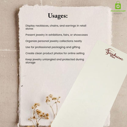 Elegant Necklace & Jewellery Display Cards for Packaging