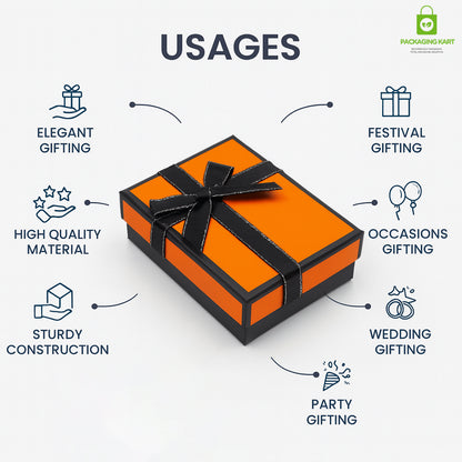 Luxury Orange Jewellery Case – Keep Your Rings, Earrings & Necklaces Organized