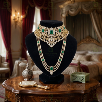 Velvet Jewellery Display Statue Stand for Necklace, Chain & Pendant | Premium Showpiece Organizer