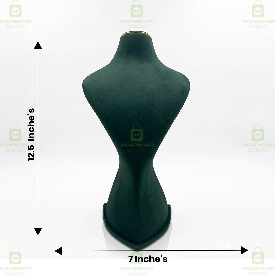 Premium Quality Leather Velvet Necklace Statue for Jewellery Display | Elegant Necklace Stand Holder