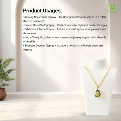 Black Plastic Fibre Jewellery Display Statue – Elegant Neck Stand