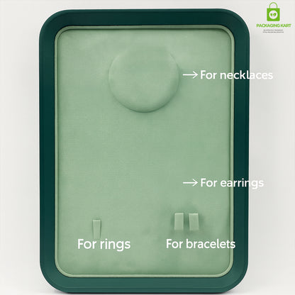 Green Necklace Display Tray | Pendant & Chain Jewellery Organizer