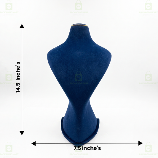 Premium Quality Leather Velvet Necklace Statue for Jewellery Display | Elegant Necklace Stand Holder