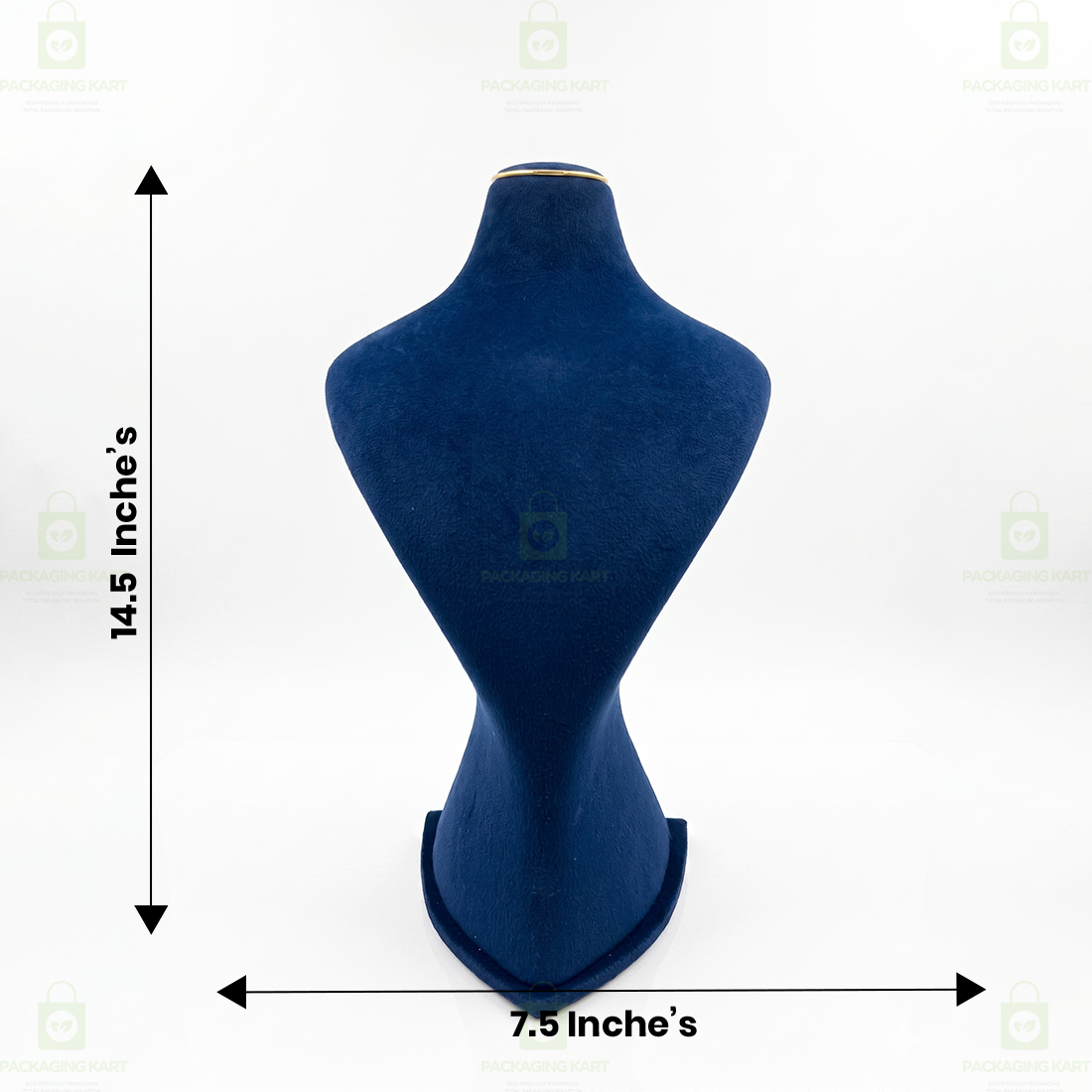 Premium Quality Leather Velvet Necklace Statue for Jewellery Display | Elegant Necklace Stand Holder