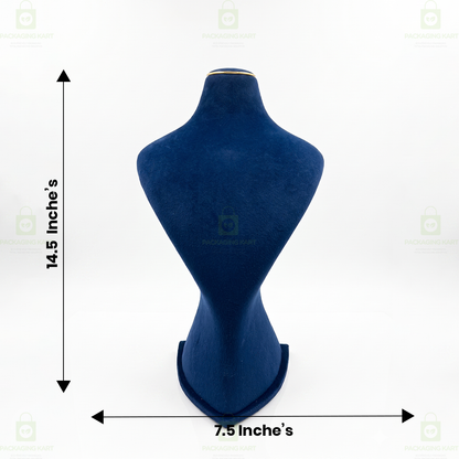 Premium Quality Leather Velvet Necklace Statue for Jewellery Display | Elegant Necklace Stand Holder