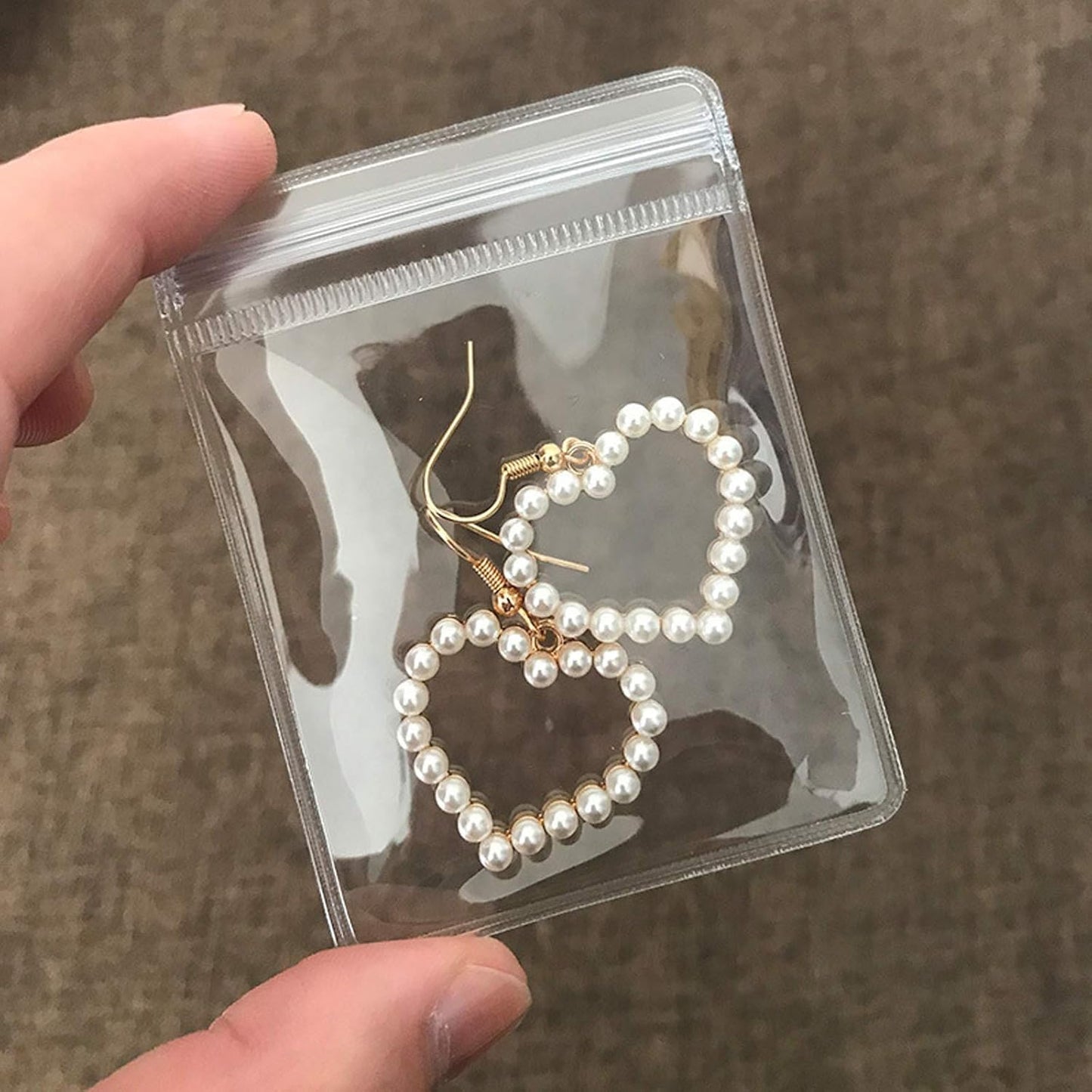 36Pcs PVC Jewelry Pouches Clear Zipper Bags Mini Transparent Plastic Portable Dustproof Bracelet Storage Bag Anti Oxidizing Earrings for Storage Jewelry Packing Bags