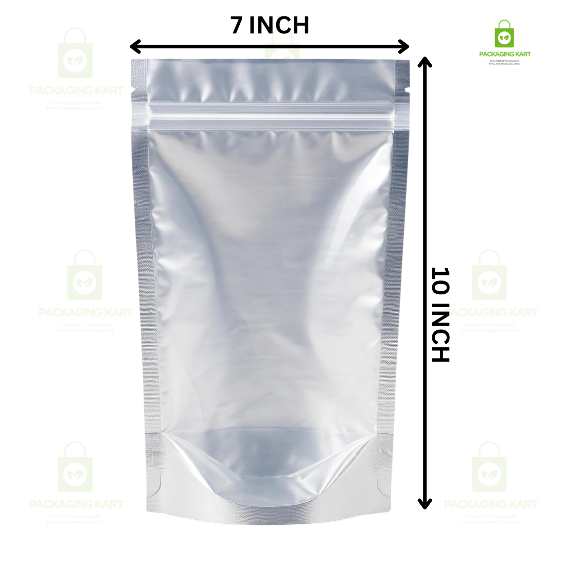 Multi-Purpose Silver Zipper Pouch for Food, Snacks & Dry Fruits