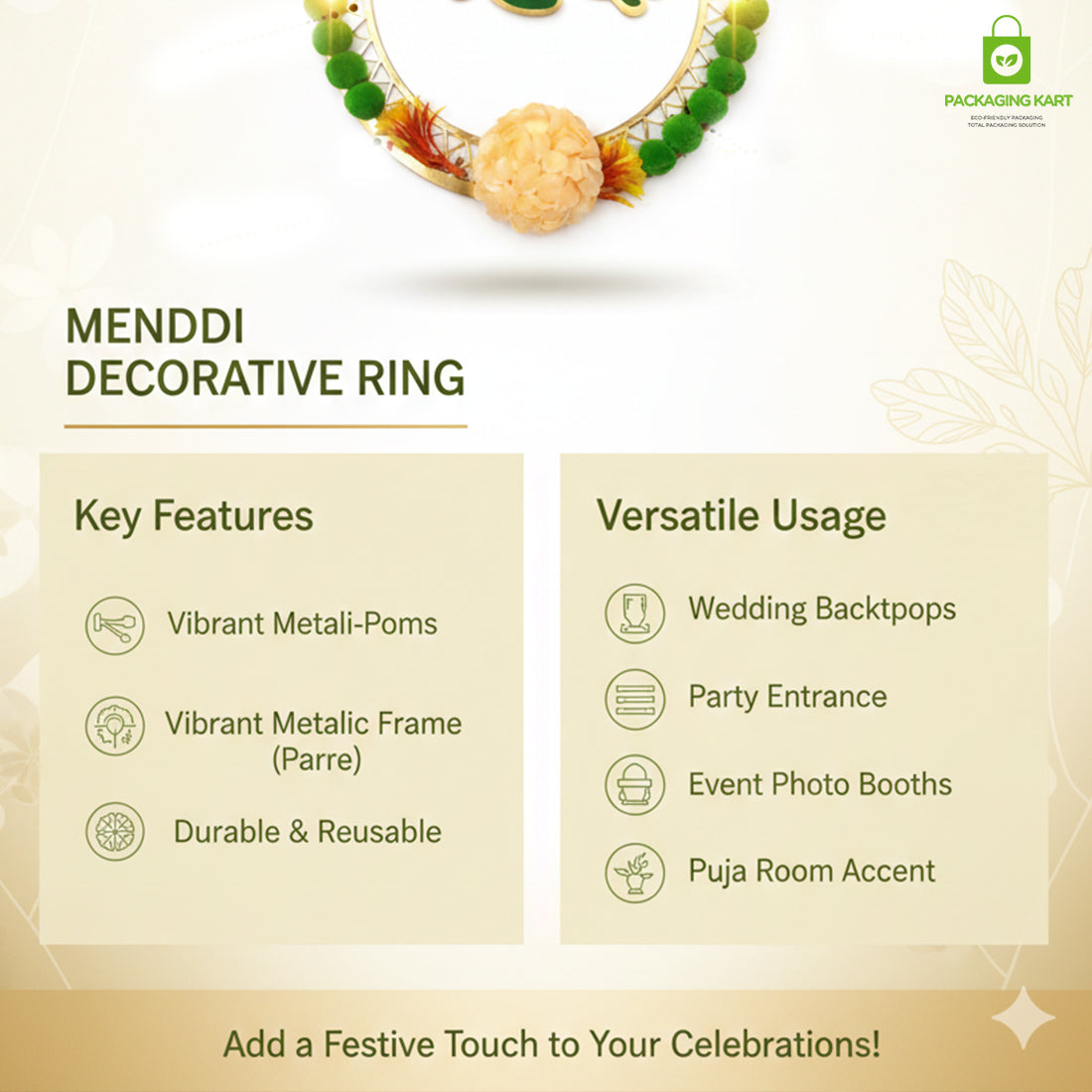 Door Board For Home Decorations - Wedding Decorations | Theme Door For Party Celebration-Mehndi, Sangeet, Photo Booth & Entrance Decor-MDF Backdrop Prop for Mehndi (Green)