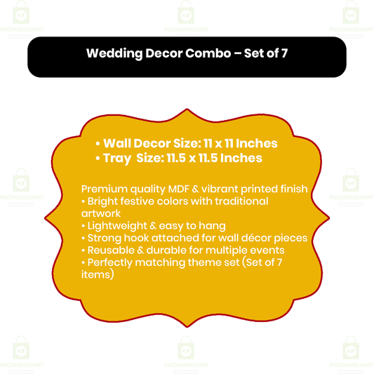 Shadi Wala Ghar Door Board Combo Set of 7 | Mehndi Haldi Wedding Welcome Decoration Boards