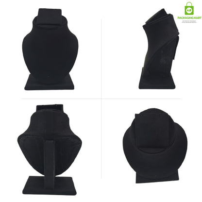 Black Velvet Jewellery Display Bust – Necklace & Pendant Stand