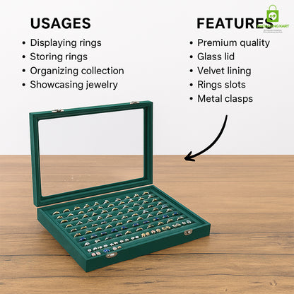 Elegant Green Glass Ring – Perfect for Jewellery Tray Display