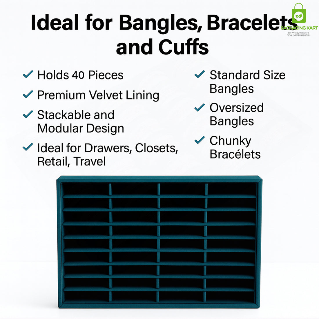 Fancy Green Bracelet & Kada Jewellery Stand – Premium Display Organizer