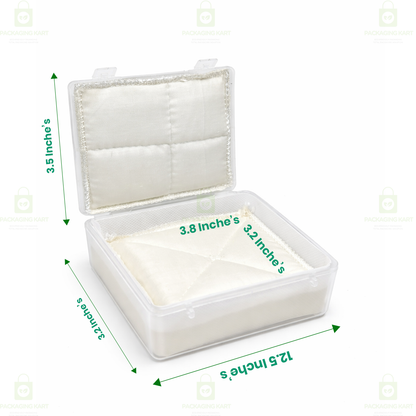 Jewellery Plastic Box with White Cushion Cotton Padding – Anti-Oxidation Jewellery Organizer for Safe Storage