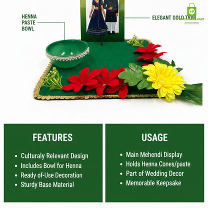 Premium Mehandi Ceremony Decoration Set for Wedding Function – Complete Haldi Mehndi Decor Kit
