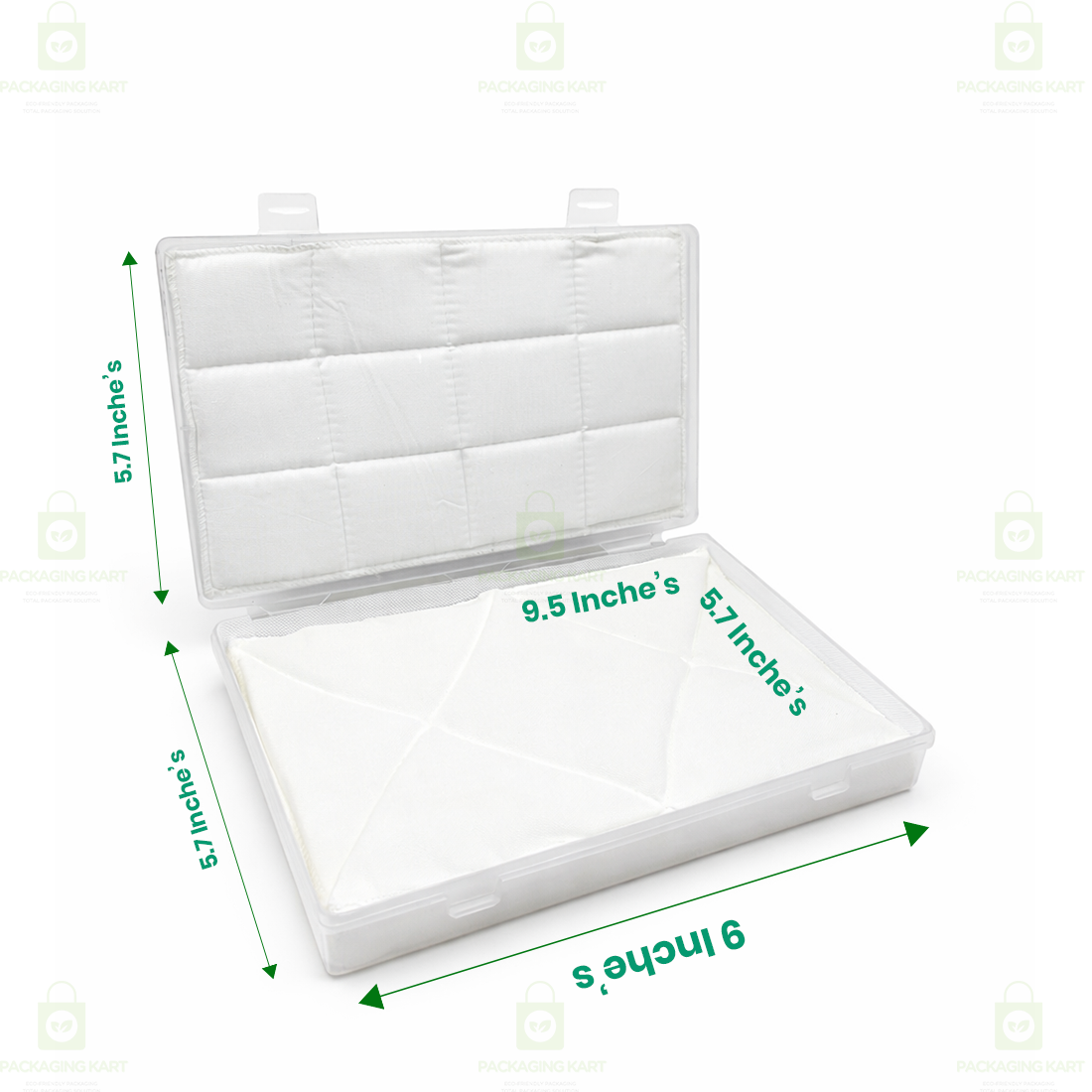 Durable Jewellery Plastic Storage Box with Soft White Cushion Cotton Lining for Protection