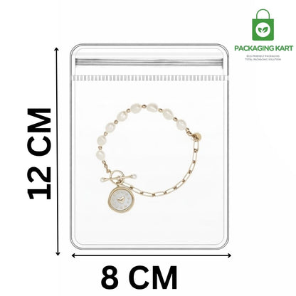 Transparent Jewellery Storage Pouches | Clear PVC Zip Lock Covers for Rings, Earrings, Necklaces & Accessories | Durable Jewellery Organizer Bags