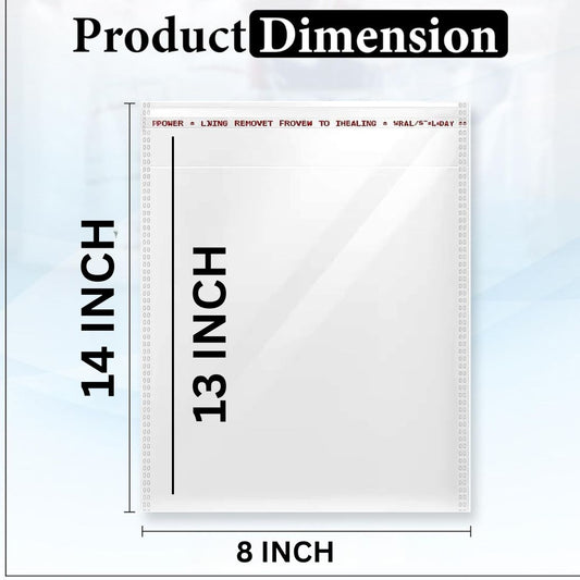 8X13X14 Plastic Transparent Poly Bags For Packing Saree Cloth Sealable | Used For Saree Packing, Shirts Packing,Bopp Poly Bags Self Adhesive