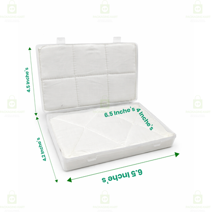 Multipurpose Plastic Jewellery Box with White Cushion Cotton Padding for Rings, Chains & Earrings